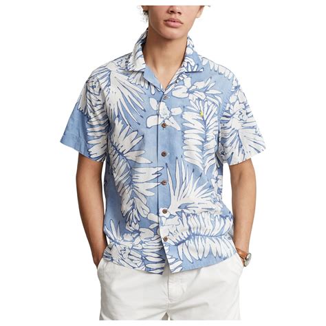 Polo Ralph Lauren Paisley Short Sleeve Shirt Men Palms Batik