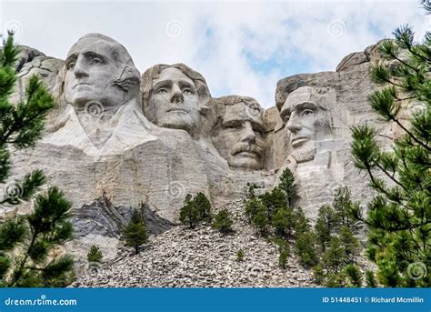 Famous Landmark And Mountain Sculpture Mount Rushmore Stock Photo