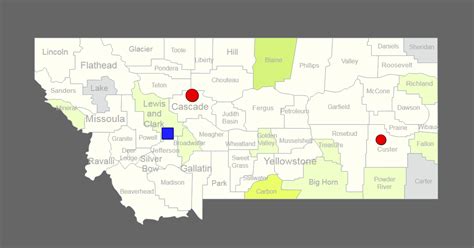 Interactive Map Of Montana Clickable Counties Cities