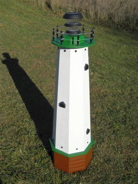 This solar lighthouse will cover a well pump 9.5 in diameter and up to 20 inches tall. 48