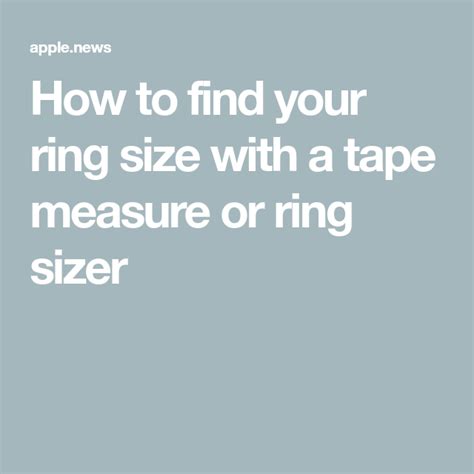 How To Find Your Ring Size With A Tape Measure Or Ring Sizer In 2020