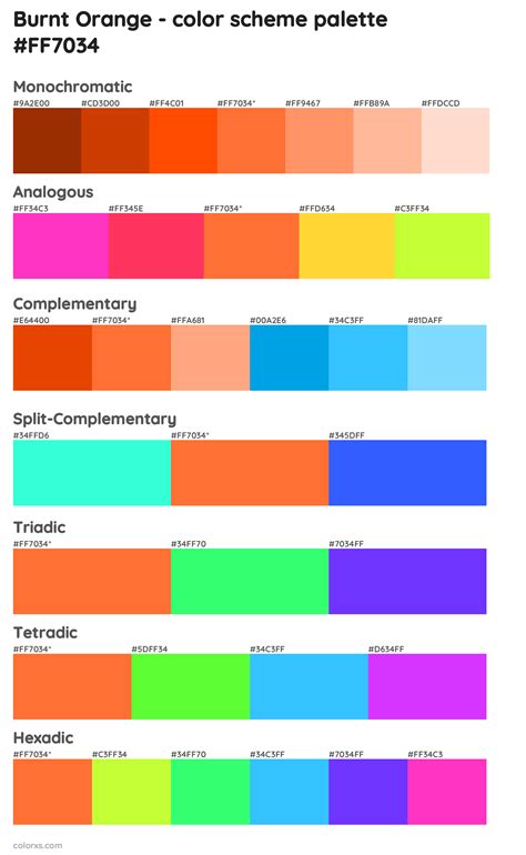 Burnt Orange Color Palettes And Color Scheme Combinations