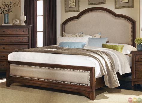Krystal platinum upholstered bedroom sets. Upholstered Headboard Laughton Rustic Bedroom Set