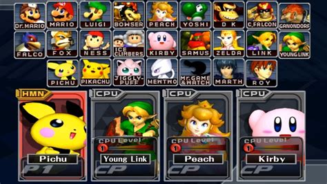 Super Smash Bros. Melee - All Characters - YouTube