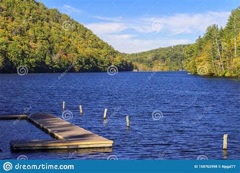 Large Lake In The Mountains Of North Carolina Stock Photo Image Of