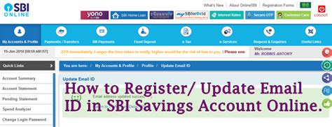 This video is brought to you by build corpus. How to Register/Update Email id in SBI Savings Account ...