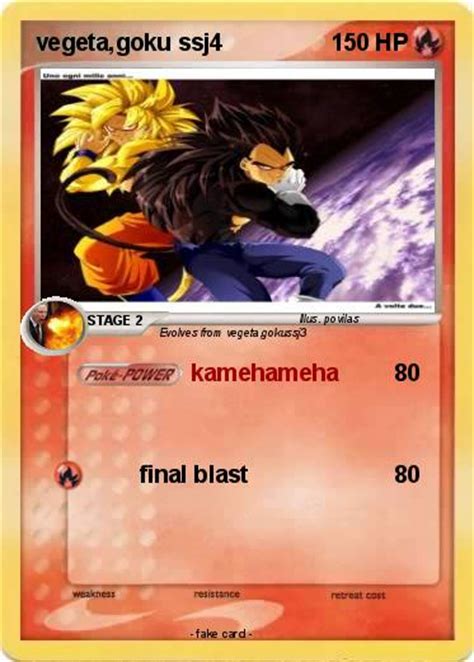 Pokémon Vegeta Goku Ssj4 Kamehameha My Pokemon Card