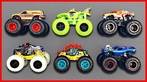 Monster Trucks For Kids Learn Monster Truck Names And Colors Fun