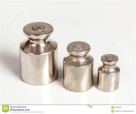 Three Metal Weights Stock Photo Image Of Metallic Brilliant 61846482