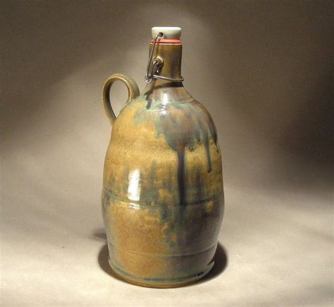 Stoneware Flip Top 64oz Beer Growler By Jonwhitneypottery On Etsy Beer