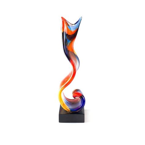 Murano Glass Abstract Multicolor Sculpture