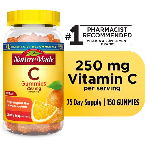 Nature Made Vitamin C 250 Mg Per Serving Gummies Dietary Supplement