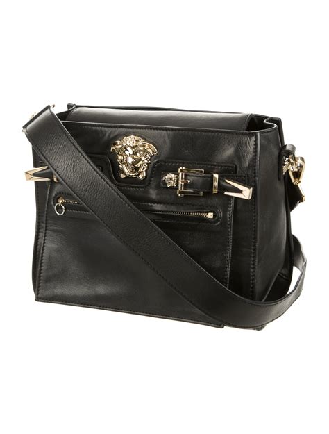 Versace Medusa Embellished Leather Crossbody Bag Handbags Ves28897