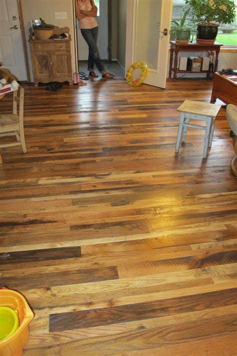 Reclaimed Mixed Hardwood Floor Provided By Distinguished Boards Beams