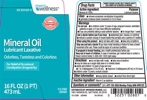 Midwood brands llc family dollar. Mineral Oil (Family Dollar (FAMILY WELLNESS)): FDA Package ...