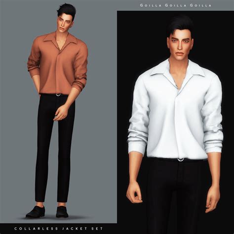 Loose Shirts Sims 4 Dresses Sims 4 Clothing Sims 4 Men Clothing