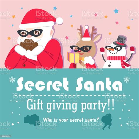 Cartoon Secret Santa Stock Illustration Download Image Now Istock
