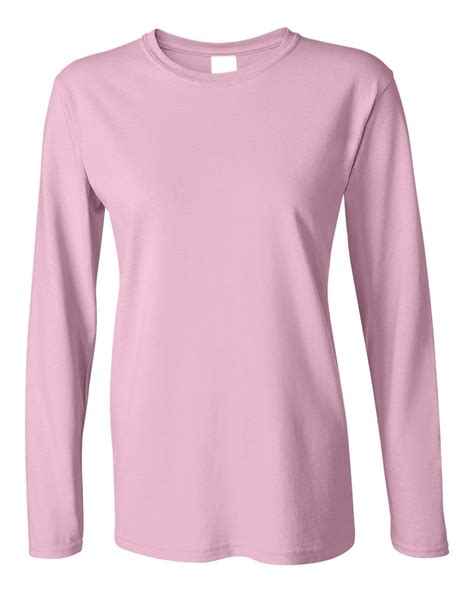 Gildan Ultra Cotton Long Sleeve T Shirt G240l Light Pink S