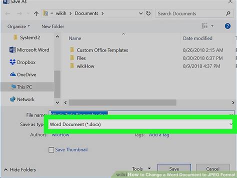 This online tool gives you the facility to upload your jpgs from your cloud storage drive. 3 Ways to Change a Word Document to JPEG Format - wikiHow