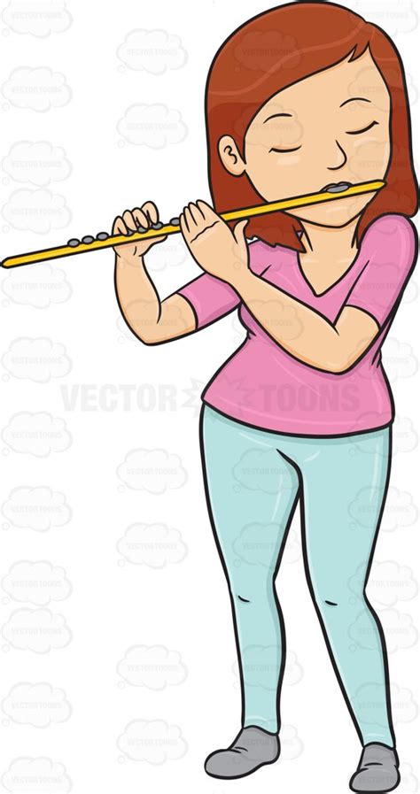 Girl Playing The Flute Clipart Clipground