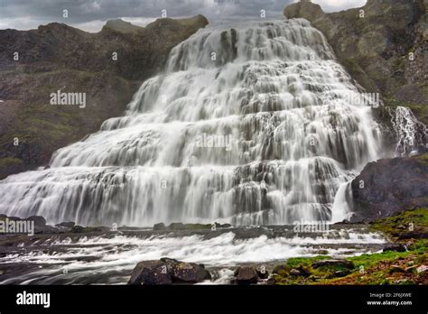 Dynjandi Waterfall Westfjords Iceland Stock Photo Alamy