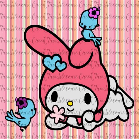 My Melody Instant Digital Download SVG Cut File Silhouette