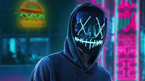 2560x1440 Black Mask Hoodie Boy In City 4k 1440p Resolution Hd 4k