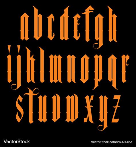 Gothic Font Alphabet Gothic Lettering Graffiti Letter
