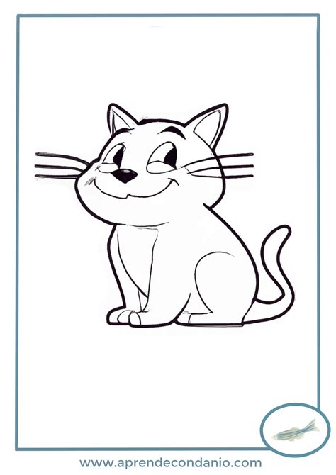Dibujos De Gatitos Adorables Para Colorear Fáciles