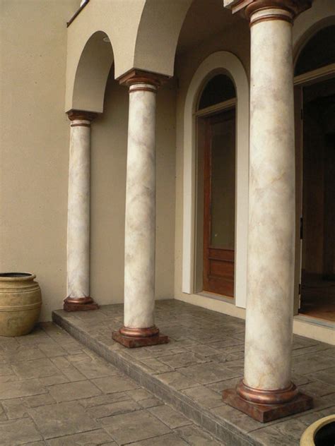 Faux Marble Columns Craftsman Exterior Other By Carol Nicole
