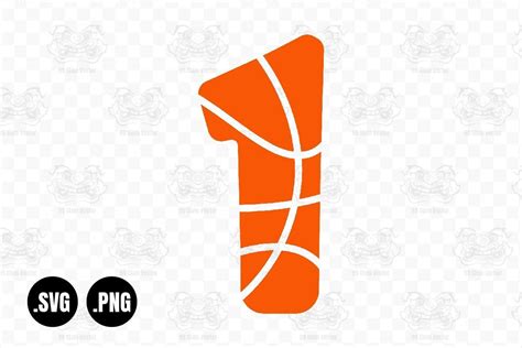 Basketball Numbers 1 Svg One Graphic By 99siamvector · Creative Fabrica