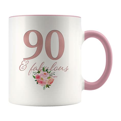 90th Birthday T For Her 90 And Fabulous Coffee Mug For Etsy Uk
