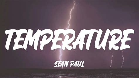 Sean Paul Temperature Lyrics Youtube