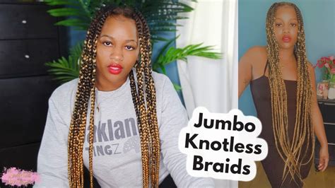 blonde extended jumbo knotless box braids neat and easy youtube