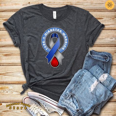 T1d Warrior Diabetes Shirt T1d Shirts Diabetes Awareness Etsy