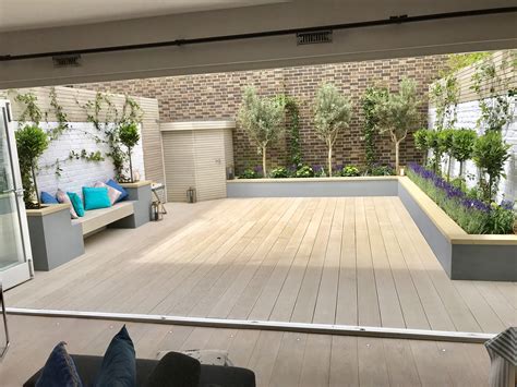 Contemporary Modern Garden Design London Decking Screen Raised Bed