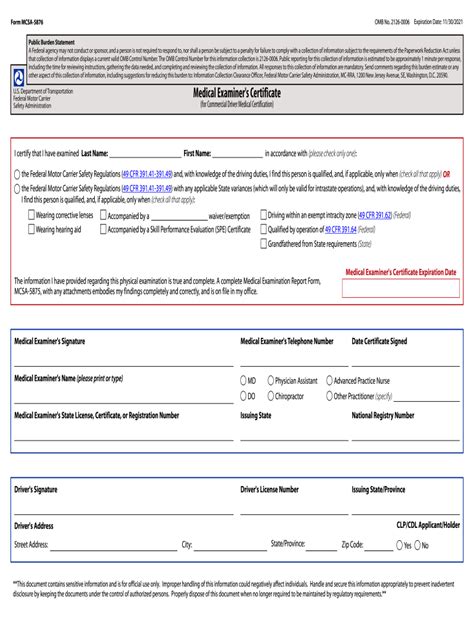 Kentucky law requires all cdl drivers to have a valid dot medical card. 2021 Form MCSA-5876 Fill Online, Printable, Fillable, Blank - pdfFiller