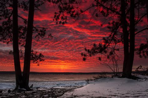 Winter Sunset By Ron Wiltse