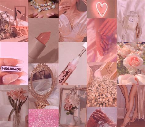 Boujee Baby Pink Soft Aesthetic Wall Collage Kit Download Etsy