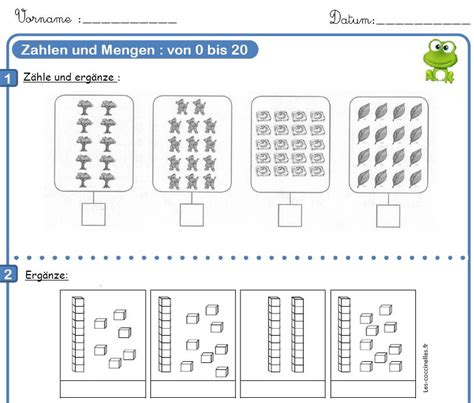 Fichier De Numération Ce1 En Allemand L Ecole De Crevette