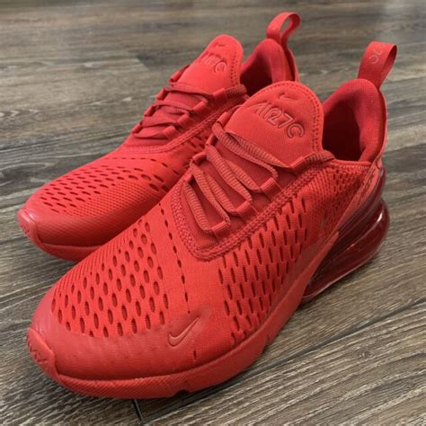 Nike Air Max 270 Gs Unisex Womens Running Shoes Triple Red Cw6987 600