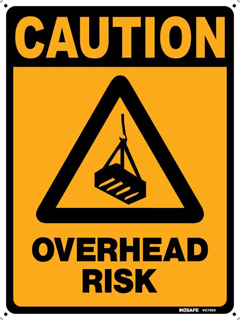 Caution Overhead Risk Sign Westland Workgear