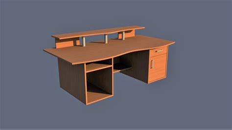 Artstation Computer Desk 3d Model