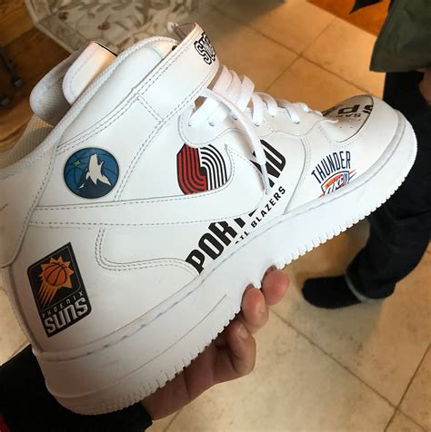 Supreme Nike Air Force 1 Mid White Nba Logo 2 Crawlers