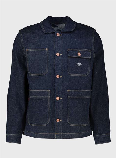 Tu Clothing Union Works Collection Dark Denim Chore Utility Jacket For