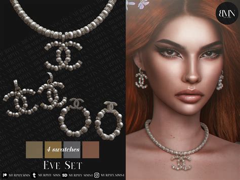 Eve Set Necklace And Earrings At Murphy Sims 4 Updates