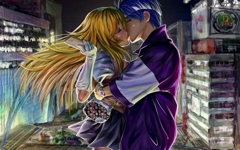 Sweet Kissing And Hugging Anime Wallpapers Wallpaper Cave