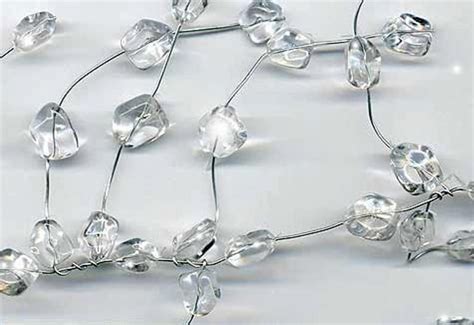Clear Beaded Garland 6 Wired Crystal Beads On Wire Etsy Beaded