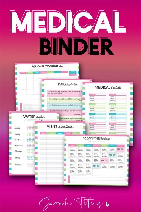 Medical Binder Printables Medical Binder Medical Binder Printables