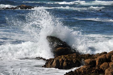 Ocean Wave Crashing On Rock Free Stock Photo Public Domain Pictures